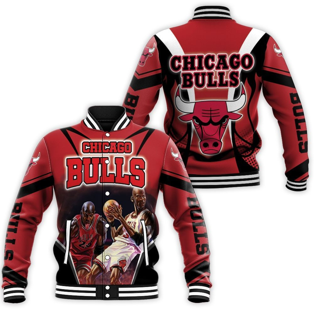 Michael Jordan 23 Chicago Bulls Caricature Style Baseball Jacket for Men Women