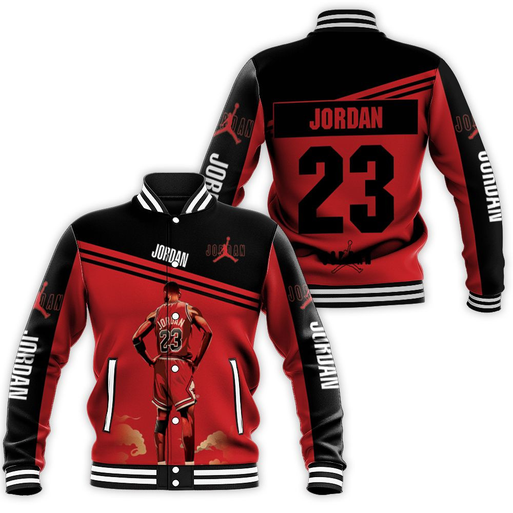 Michael Jordan 23 Chicago Bulls Standings Baseball Jacket for Men Women