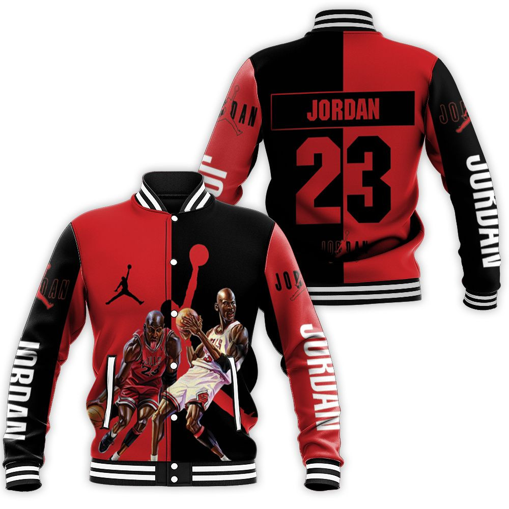 Michael Jordan 23 Legend Of Chicago Bulls Baseball Jacket for Men Women