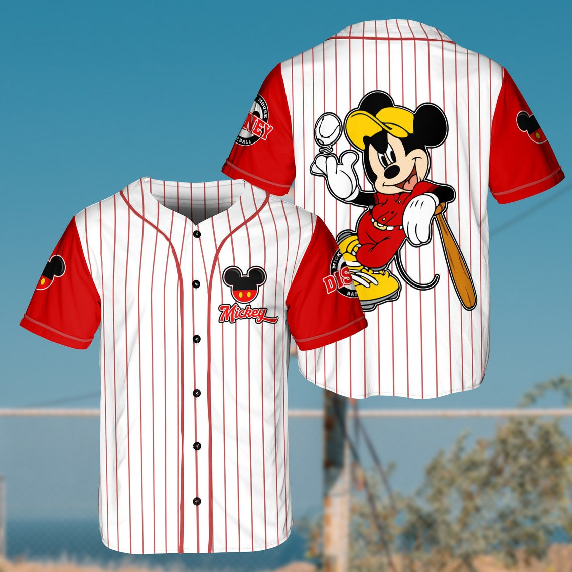 Mickey Disney Baseball Jersey Unisex Disney MLB Baseball Jersey Gift for Disney Lovers Gift for Father Day Gift for Dad