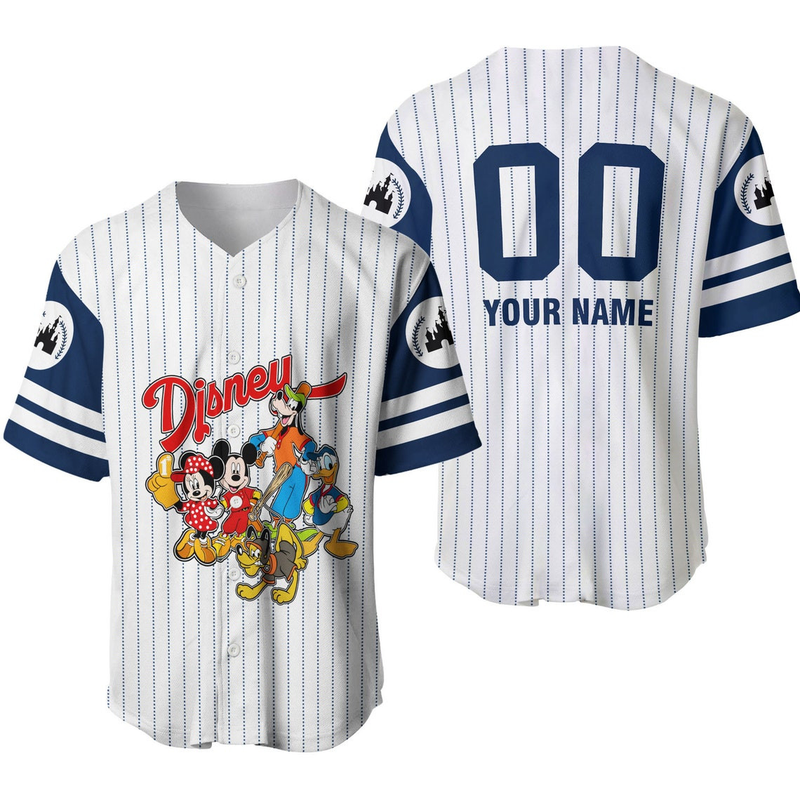 Mickey Donald duck Goofy Disney Baseball Jersey Unisex Disney MLB Baseball Jersey Gift for Disney Lovers Baseball jersey for Men Women Kid