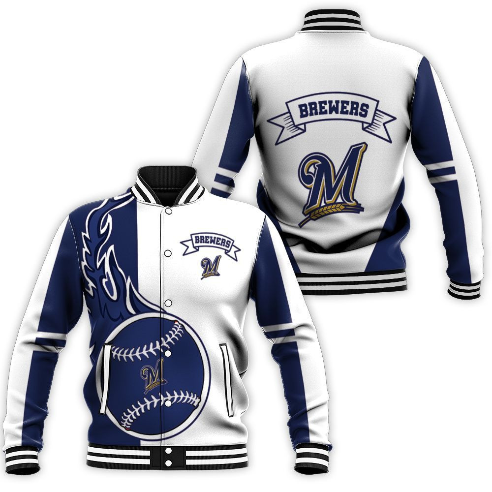 Milwaukee Brewers 3d Baseball Jacket for Men Women