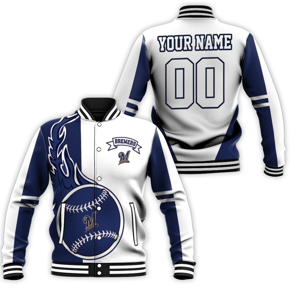 Milwaukee Brewers 3d Personalized Baseball Jacket for Men Women