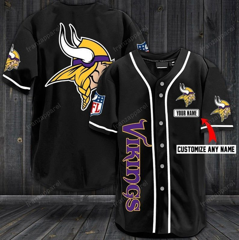 Minnesota Vikings Personalized Baseball Jersey Shirt 73
