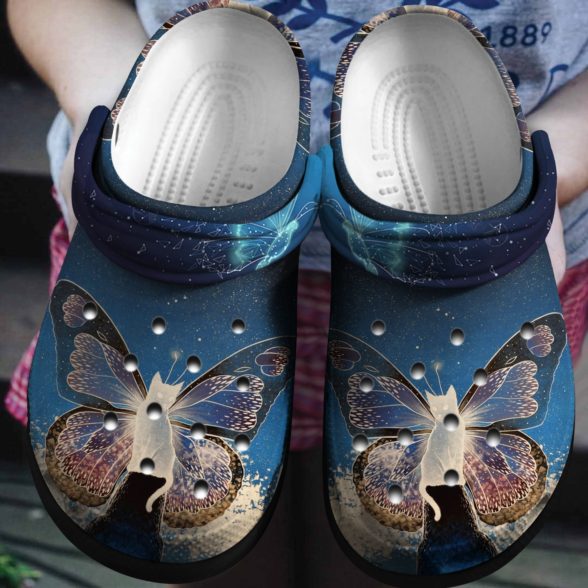 Miracle Butterfly Cat Crocs Shoes Magical Animal Crocbland Clog