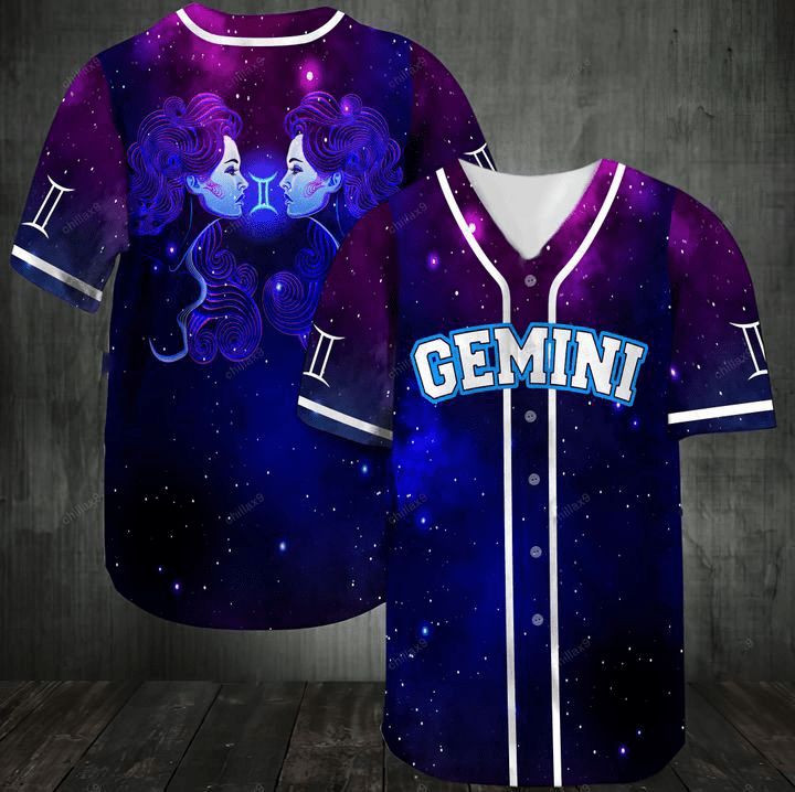 Miraculous Galaxy Zodiac Gift For Gemini Sign 3d Personalized 3d Baseball Jersey h