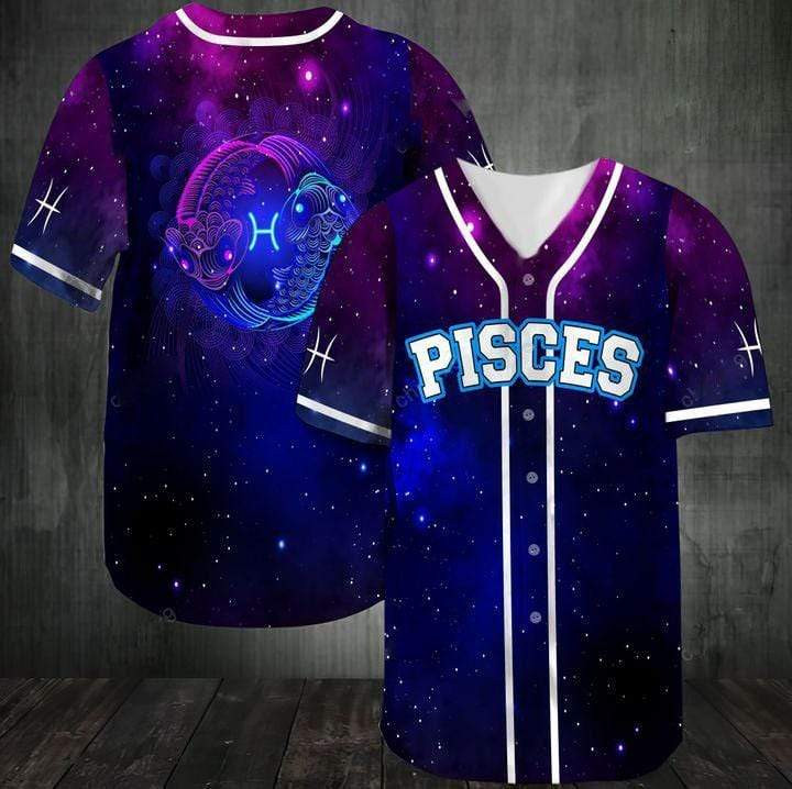 Miraculous Galaxy Zodiac Gift For Pisces Sign 3d Personalized 3d Baseball Jersey h