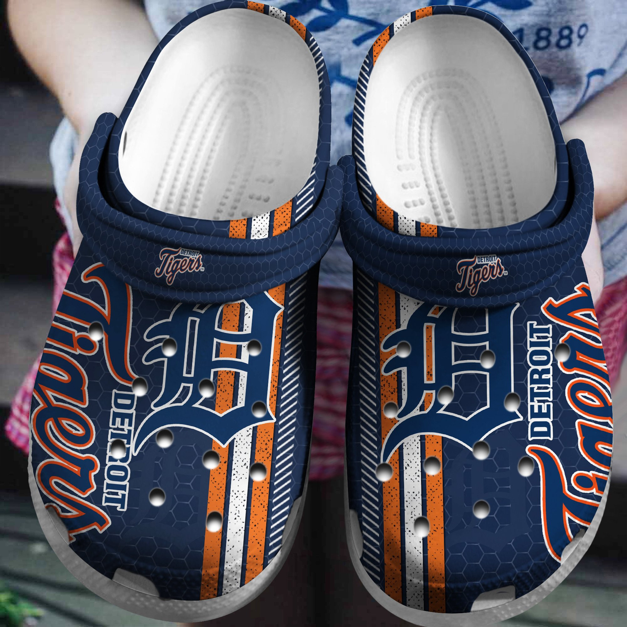 Mlb Team Detroit Tigers Crocs Clog Shoesshoes