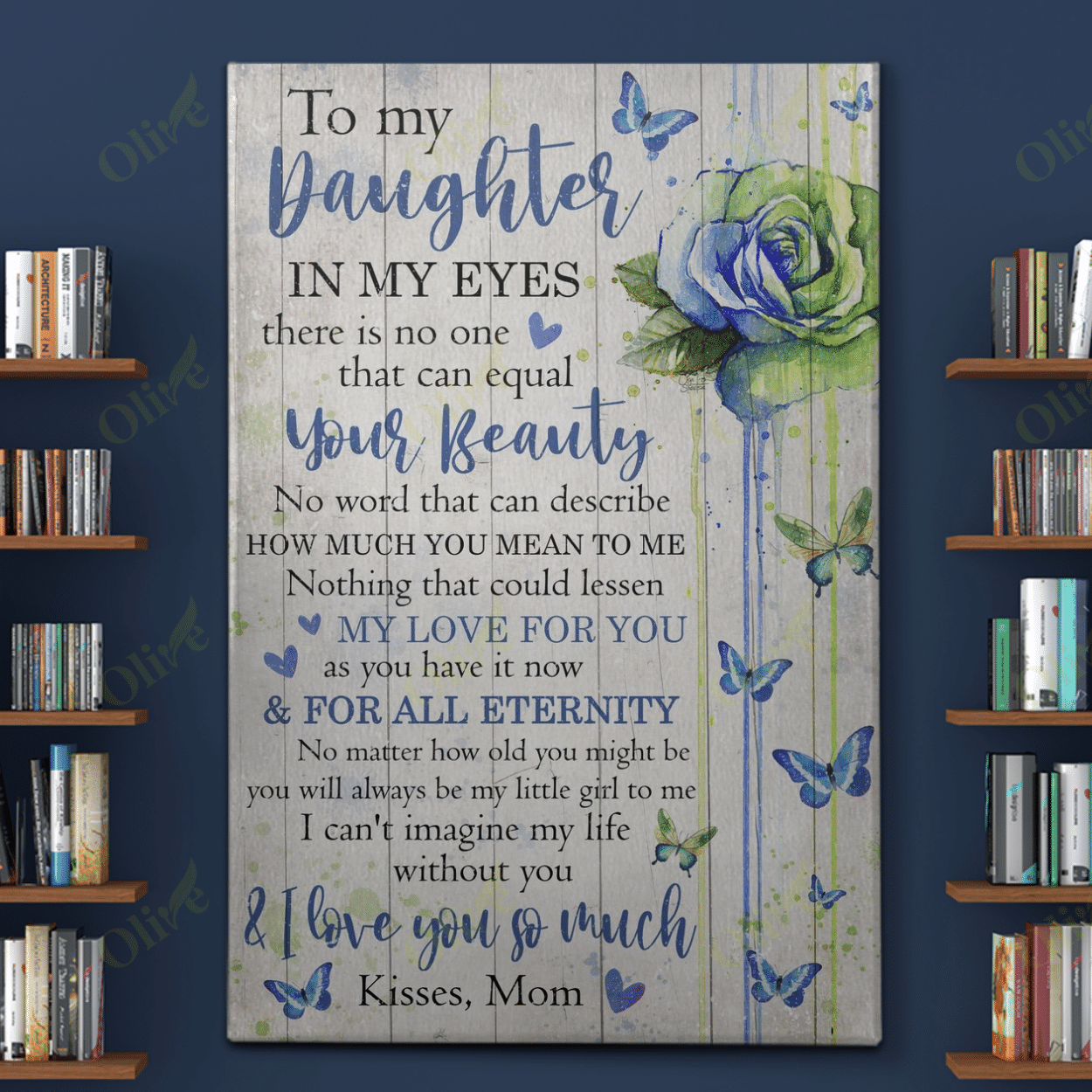 Mom To Daughter - I Love You So Much Poster And Canvas Art Wall Decor