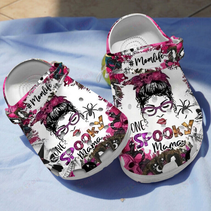 Momlife Spooky Mama Crocs Classic Clogs Shoes