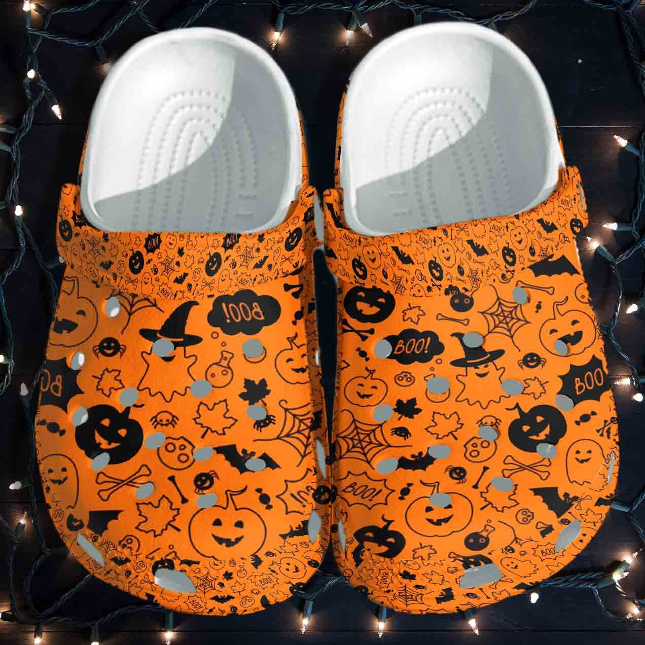 Monsters Ghost Halloween Shoes Crocs Crocband Clogs Gift For Kids