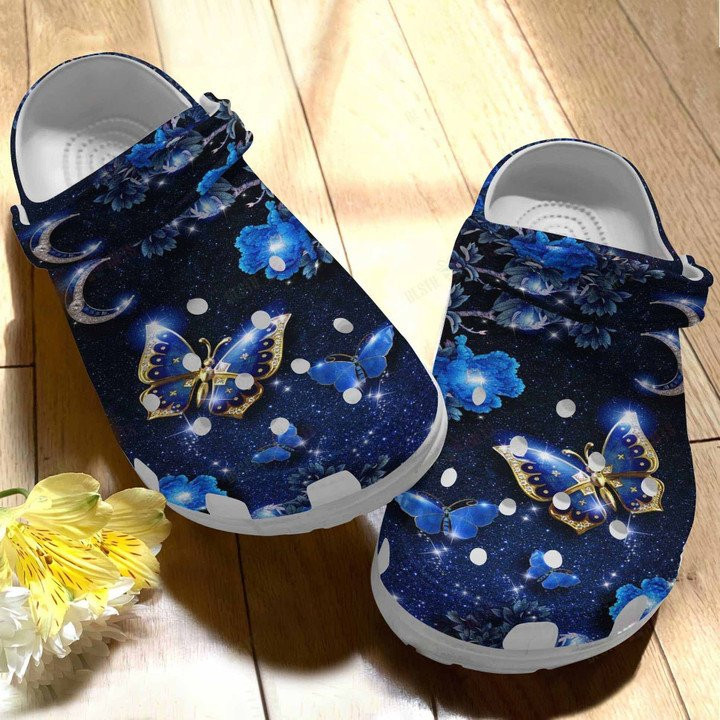 Moon And Butterfly Clogs Crocs Shoes