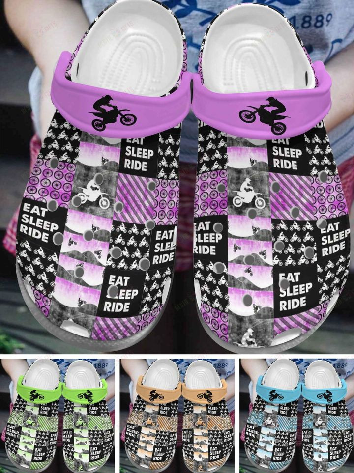 Motocross Patchwork Crocs Classic Clogs Shoes