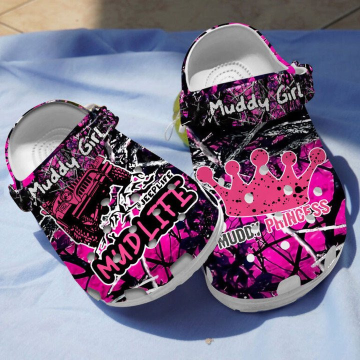 Muddy Girl Princess Clogs Crocs Shoes Gift For Women Girls Muddy