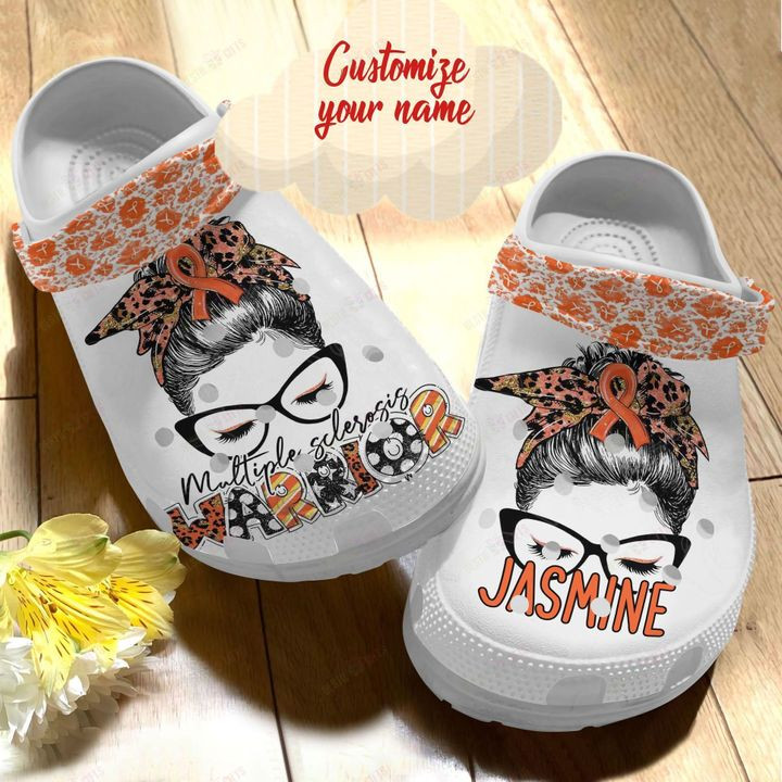 Multiple Sclerosis Personalized Warrior Crocs Classic Clogs Shoes