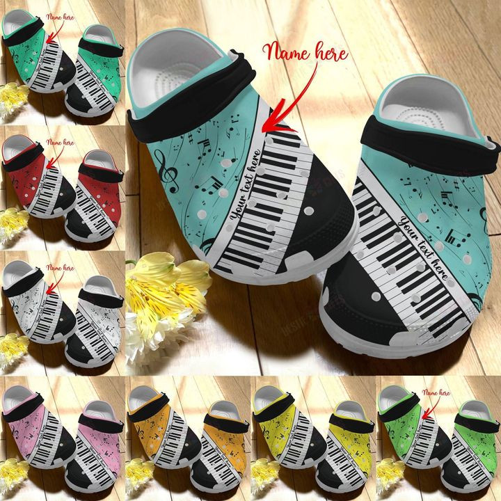 Music Personalized Clog White Sole Music Note 9 Colors Crocs Classic Clogs Shoes