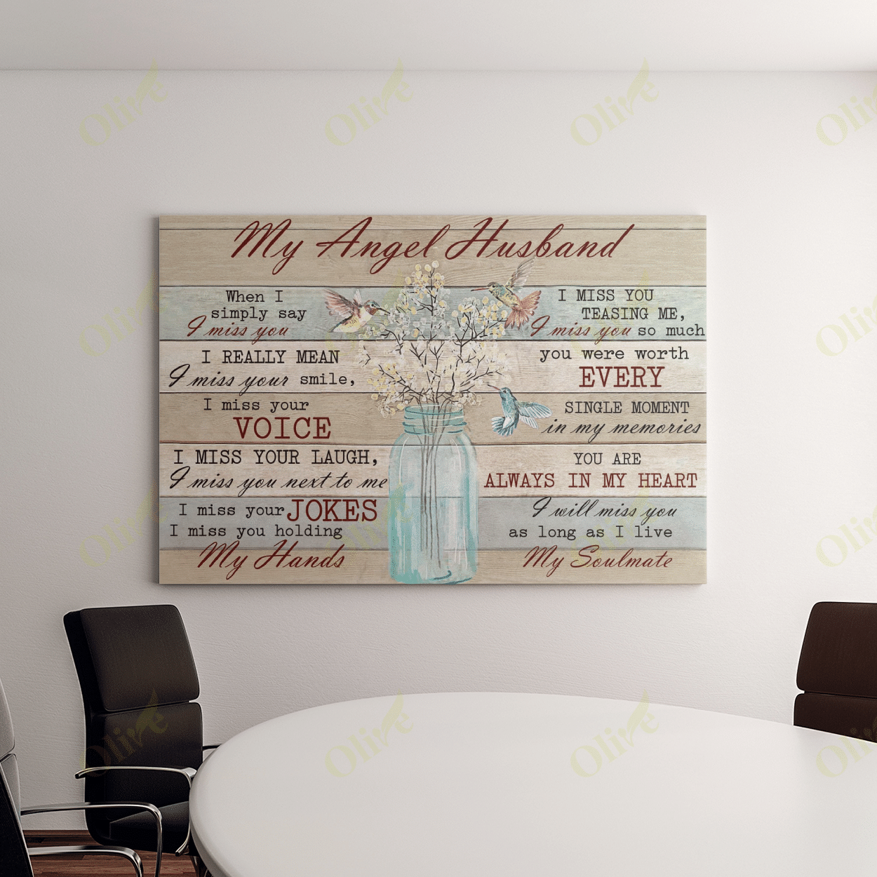 My Angel Husband - I Love You Poster And Canvas Art Wall Decor