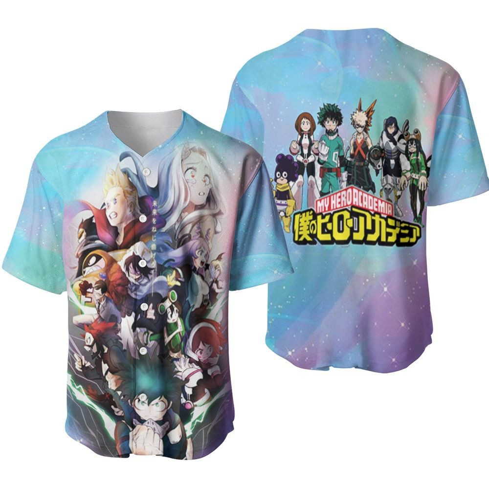 My Hero Academia All Main Characters For Japanese Fan Gift For Lover Baseball Jersey