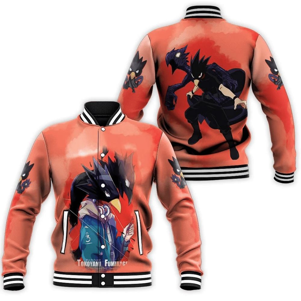 My Hero Academia Fumikage Tokoyami Crow For Fan Baseball Jacket for Men Women