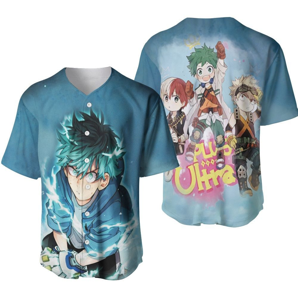 My Hero Academia Midoriya Izuku Thunder Effect Gift For Lover Baseball Jersey