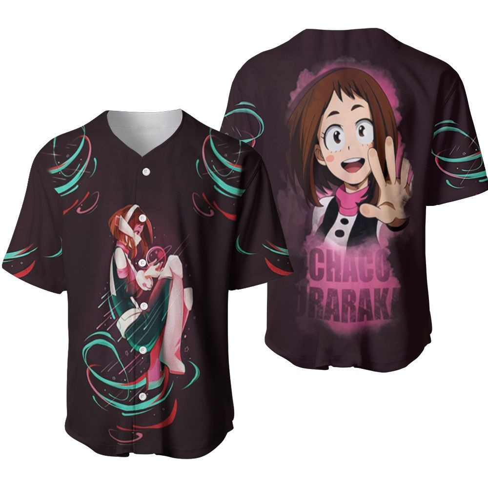 My Hero Academia Ochako Uraraka Cute Effect Gift For Lover Baseball Jersey