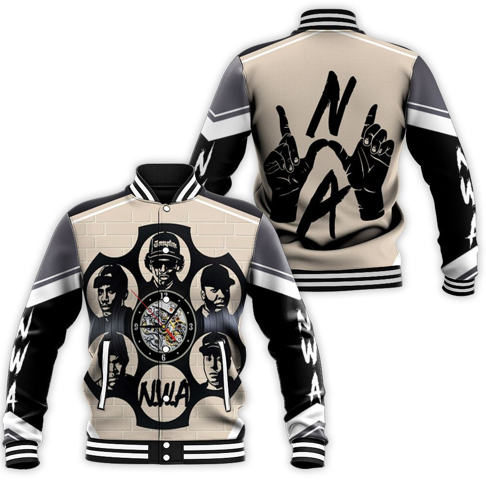 NWA Group Members Bullet Roulette Baseball Jacket for Men Women