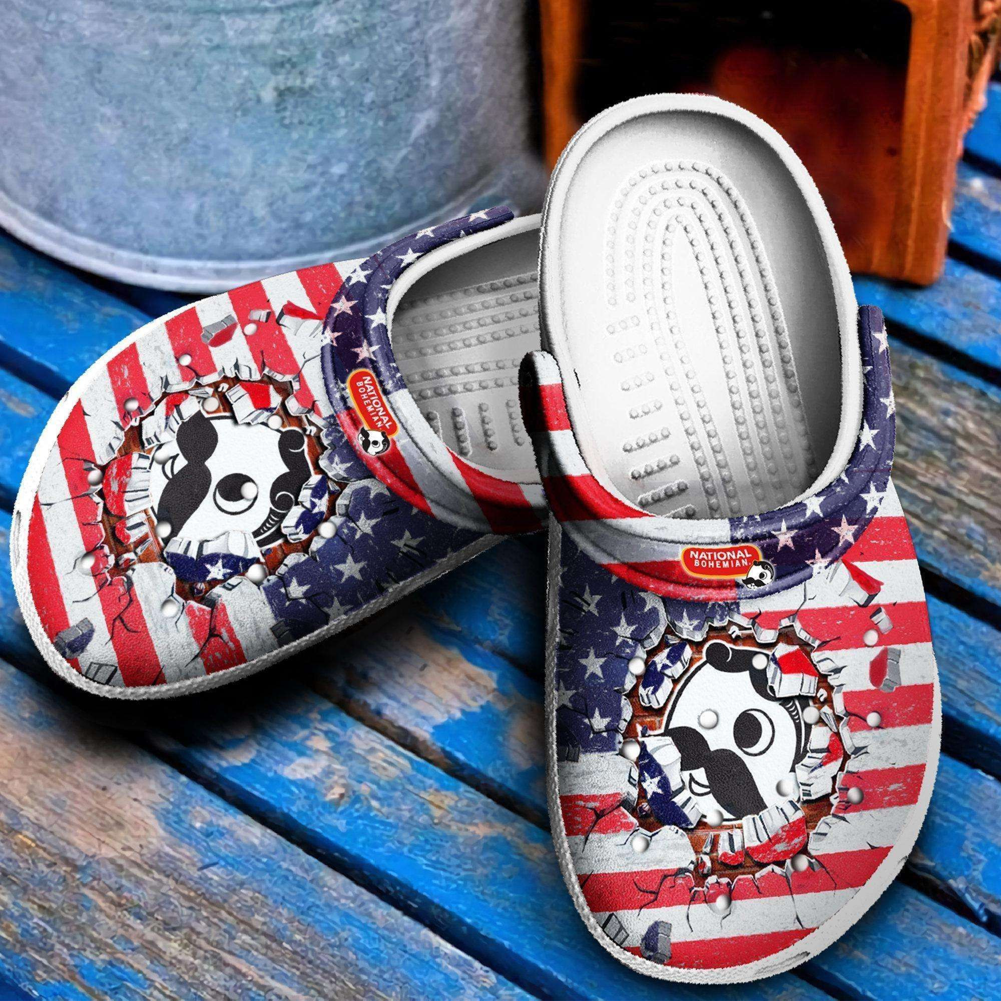 National Bohemian Crocs Crocband Clogs