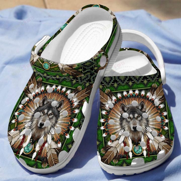 Native American Crocs Classic Clogs Shoes PANCR0457