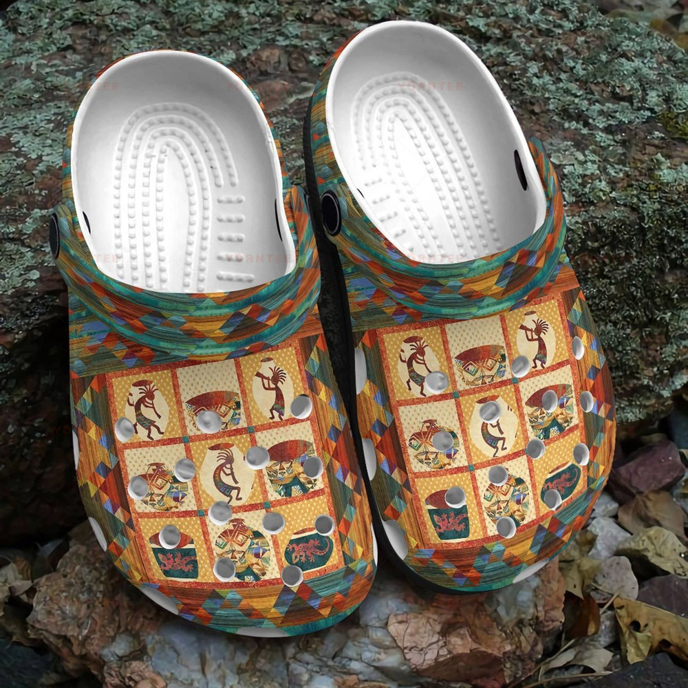 Native American Happy Life Gift For Lover Rubber Crocs Clog Shoes Comfy Footwear