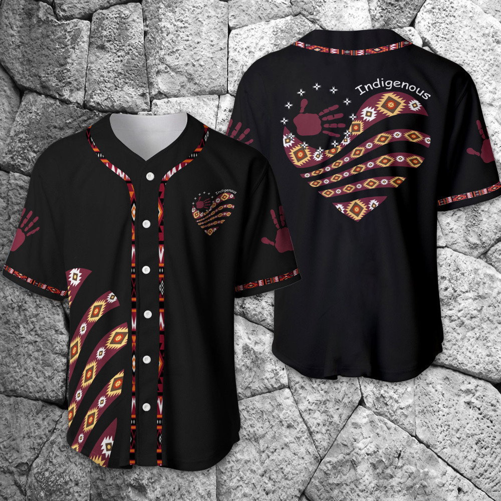 Native American Heart Baseball Jersey