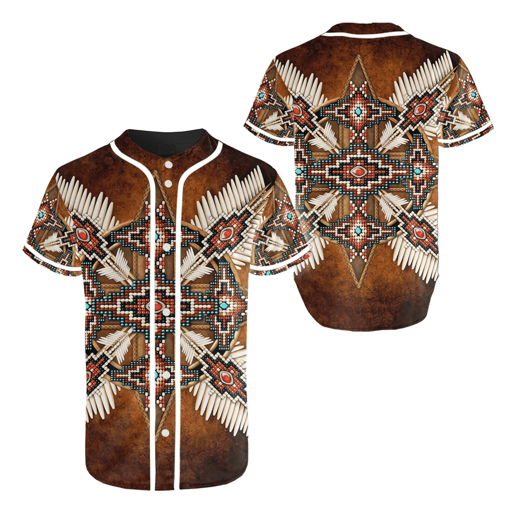 Native American Pattern Baseball Jersey