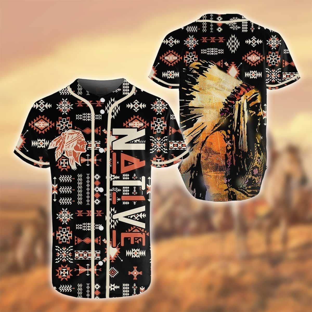 Native American Proud Baseball Jersey