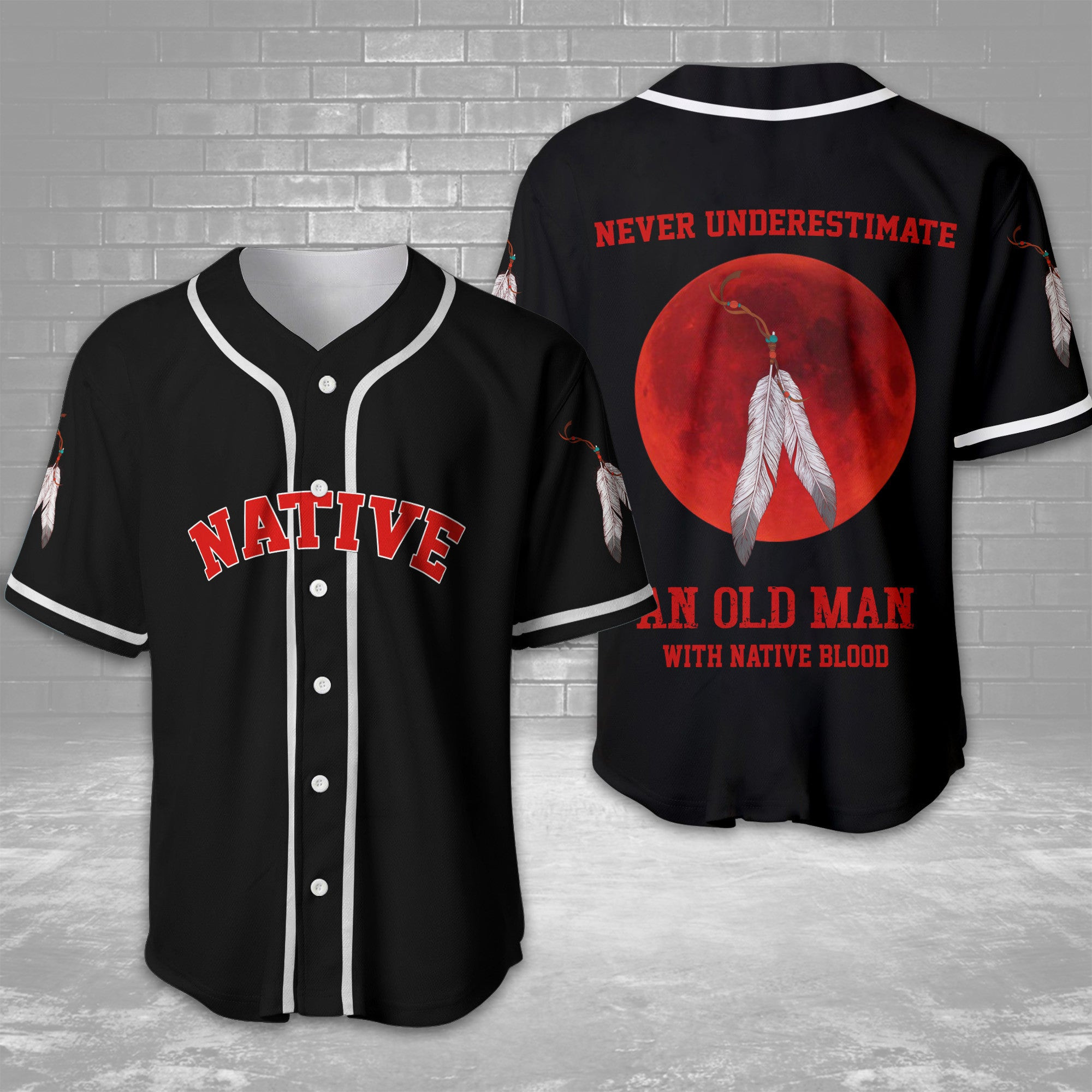 Native Blood Baseball Jersey