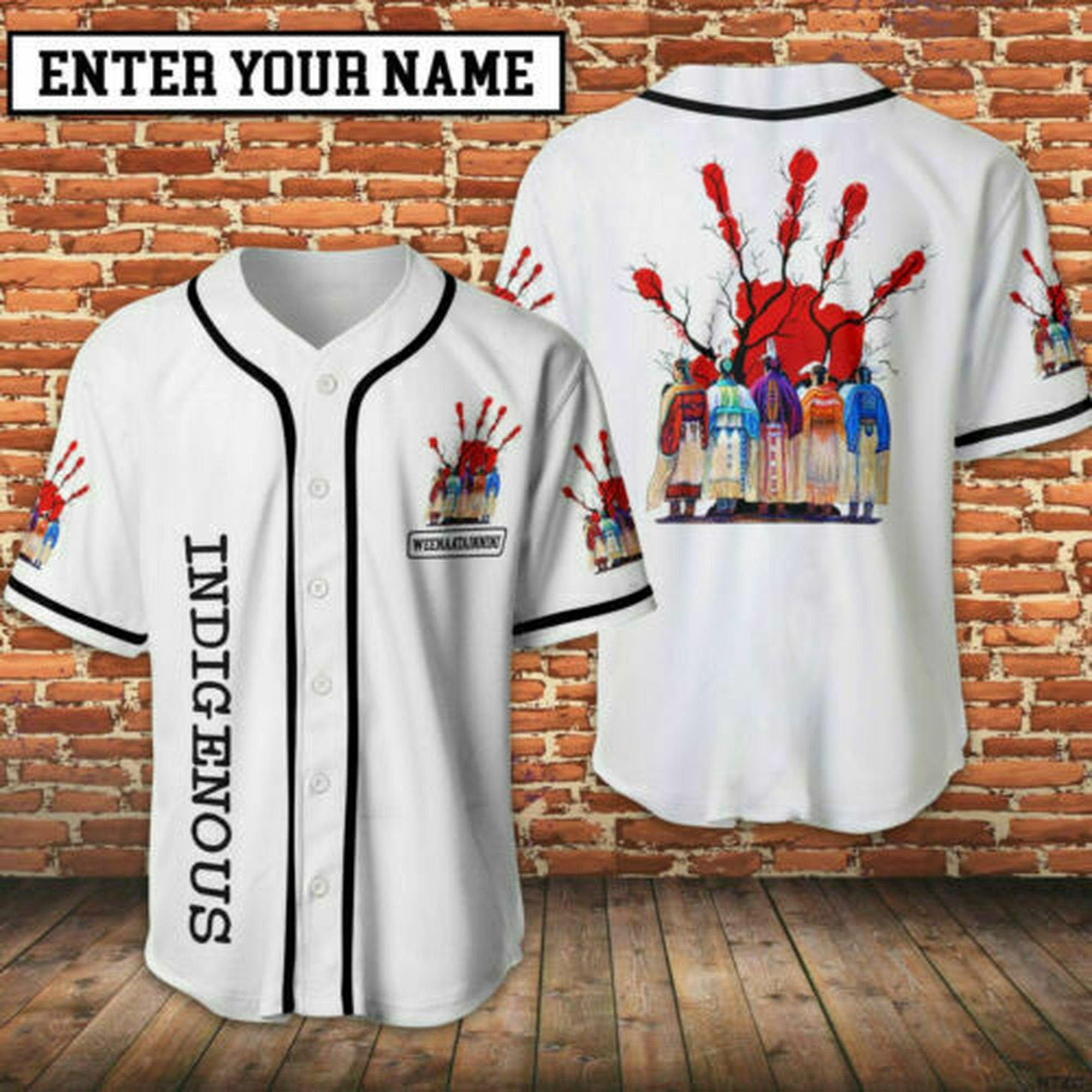 Native Indigenous Personalized 3D Baseball Jersey