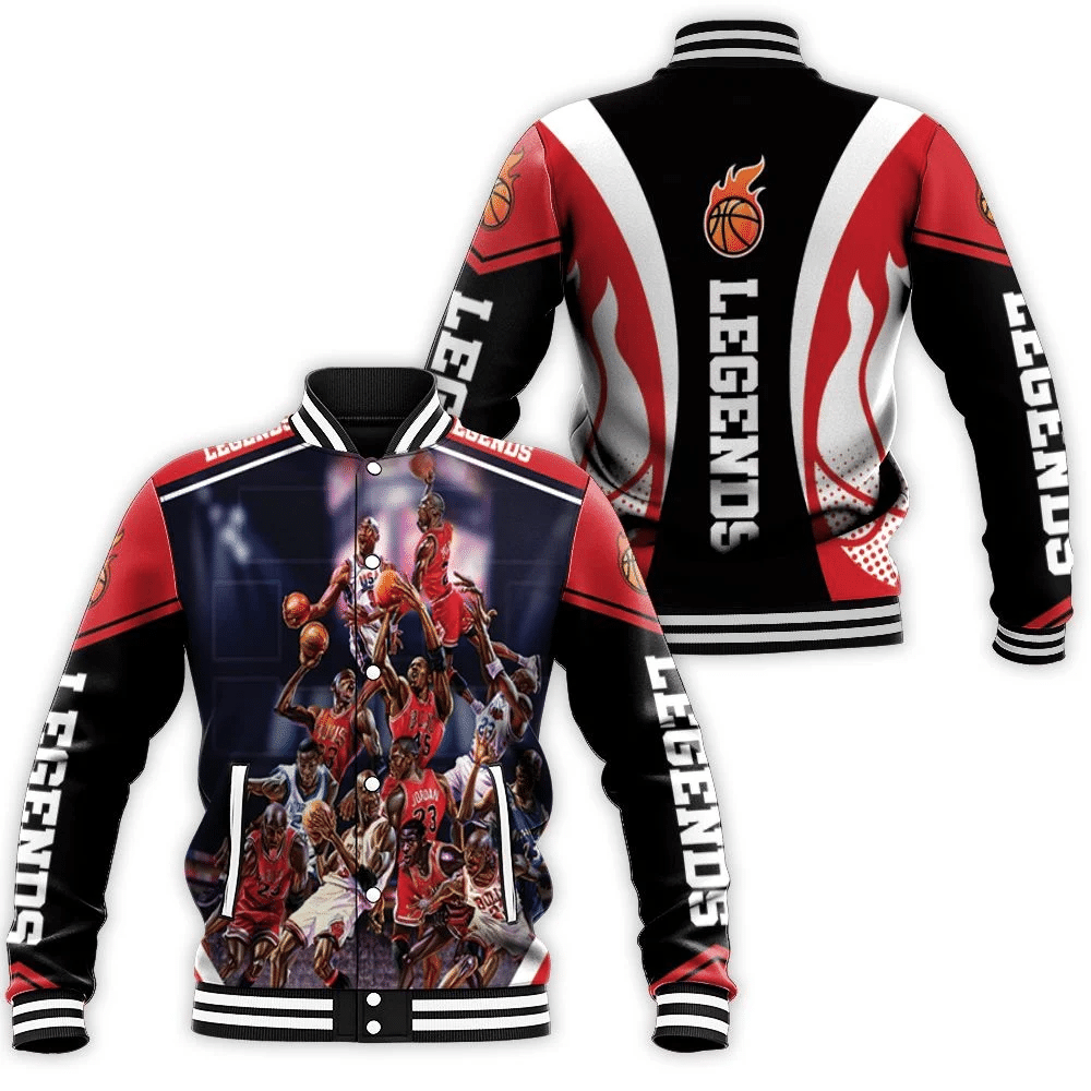 Nba Legend Michael Jordan Baseball Jacket for Men Women