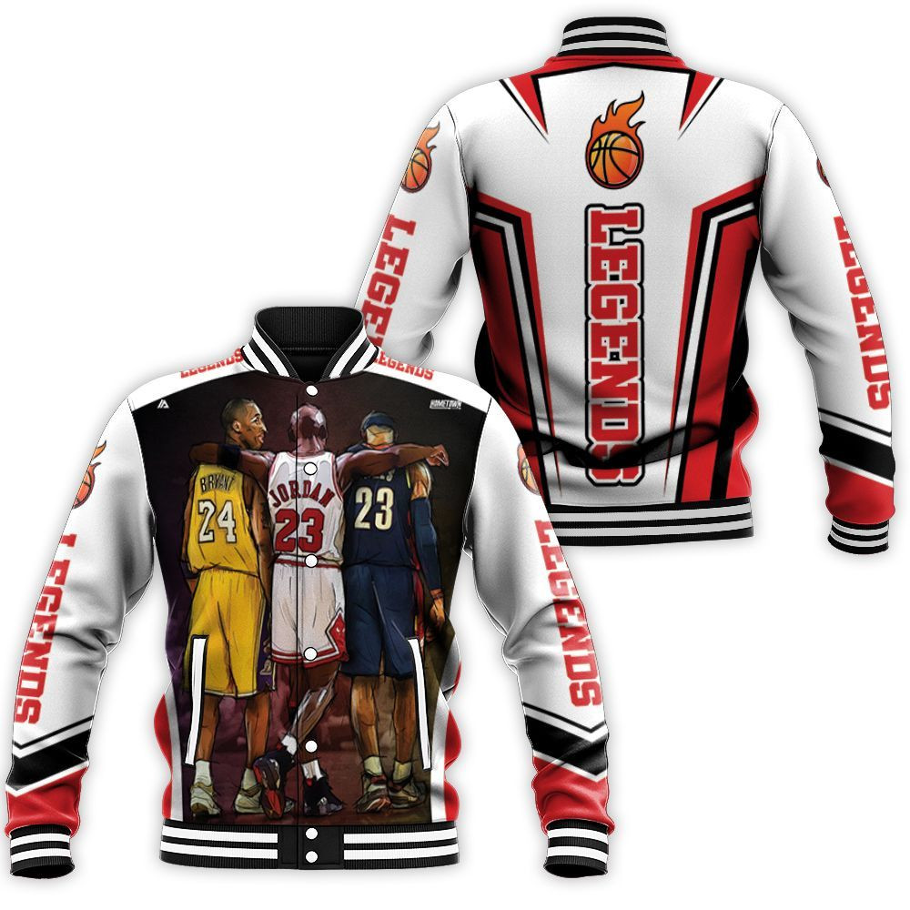 Nba Legend Michael Jordan Kobe Bryant Lebron James Baseball Jacket for Men Women