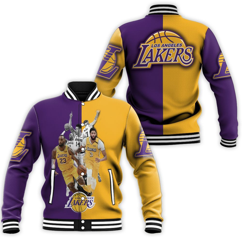 Nba Western Conference Los Angeles Lakers Baseball Jacket for Men Women