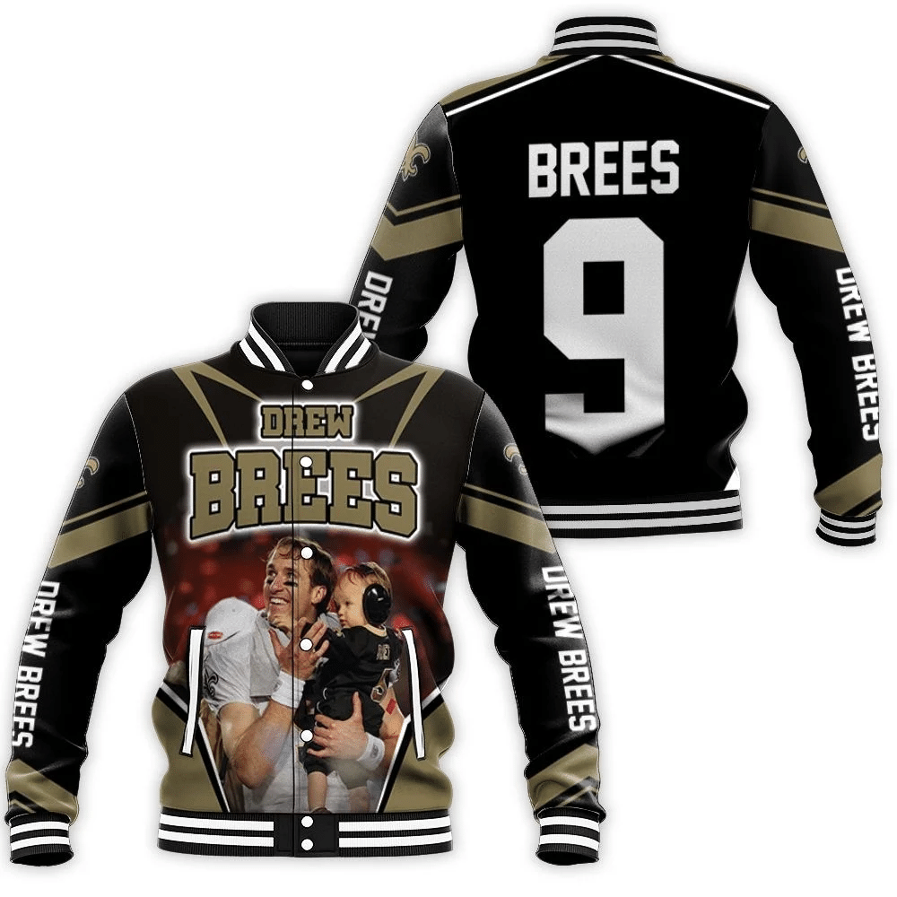 New Orleans Saints Drew Brees And Son Baseball Jacket for Men Women