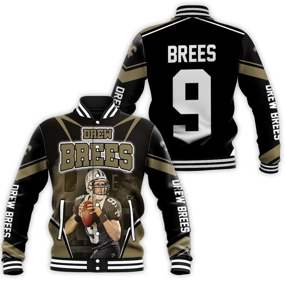 New Orleans Saints Drew Brees Baseball Jacket for Men Women