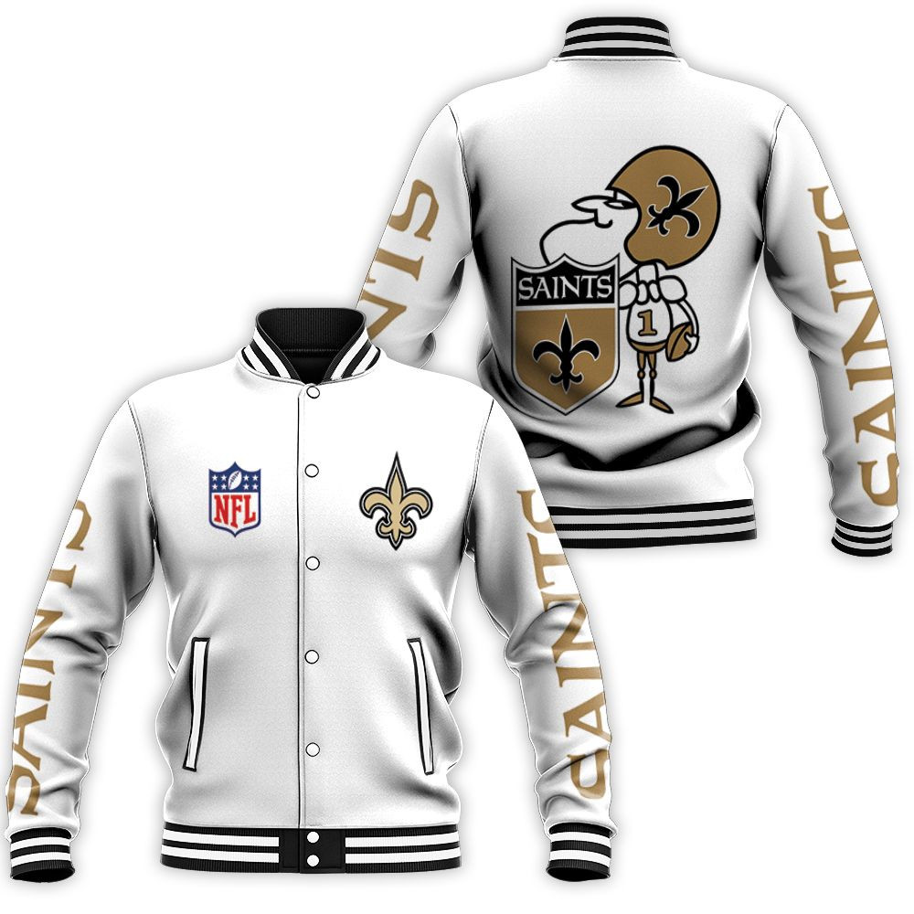 New Orleans Saints Nfl Bomber Jacket 3d T Shirt Hoodie Sweater Baseball Jacket for Men Women