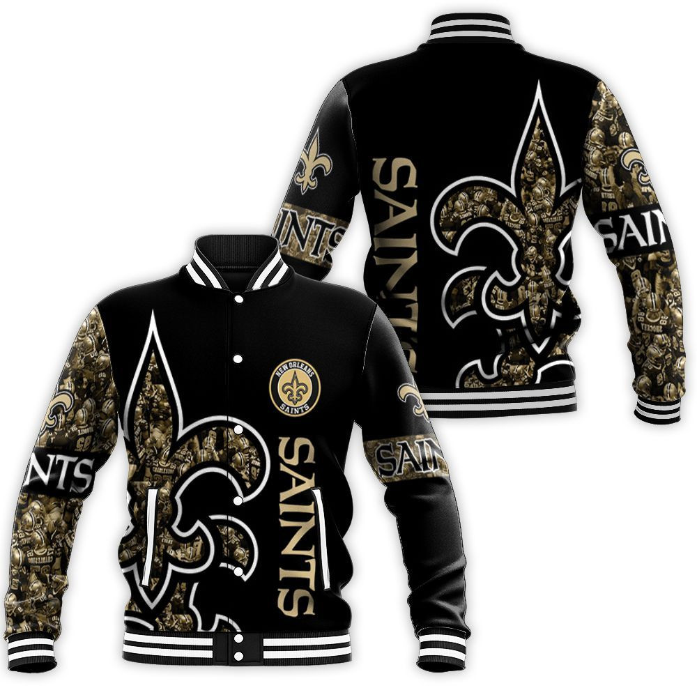 New Orleans Saints Nfl Lover 3d Jersey Baseball Jacket for Men Women