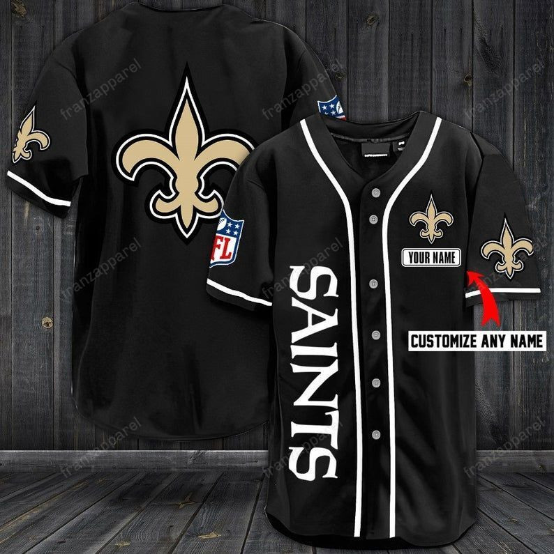 New Orleans Saints Personalized Baseball Jersey Shirt 33, Unisex Jersey Shirt for Men Women