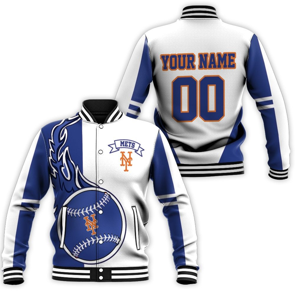 New York Mets 3d Personalized Baseball Jacket for Men Women