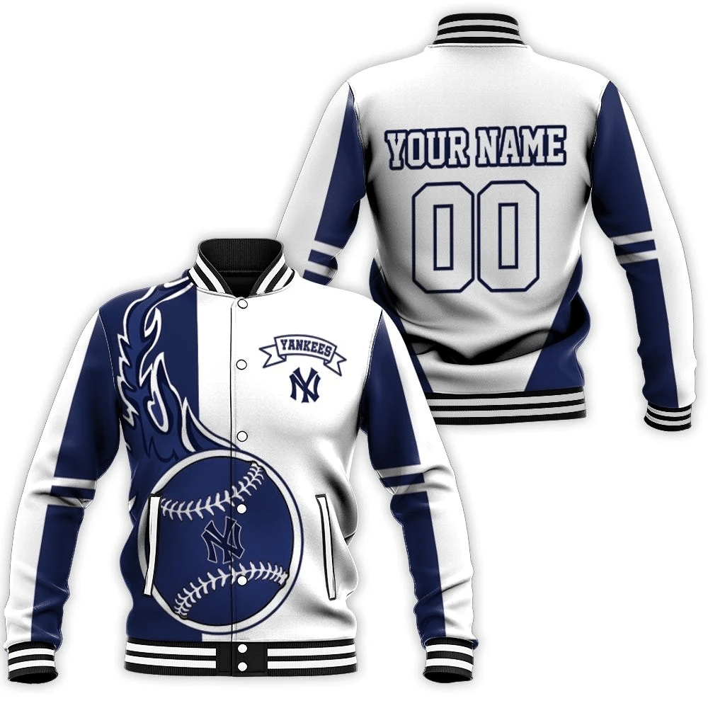 New York Yankees 3d Personalized Baseball Jacket for Men Women