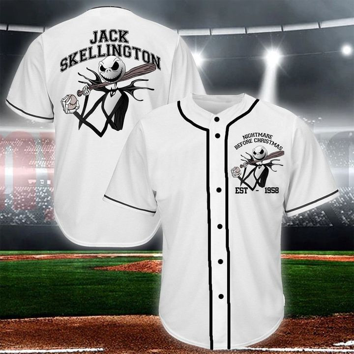 Night Before Christmas Jack Skellington Gift For Lover Baseball Jersey