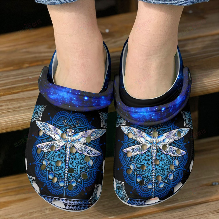 Night Dragonfly Crocs Classic Clogs Shoes