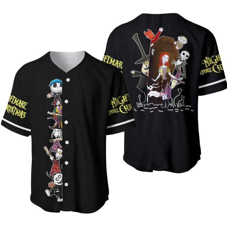 Nightmare Before Christmas Mickey And Friends Baseball Jersey Gift For Fan Jersey