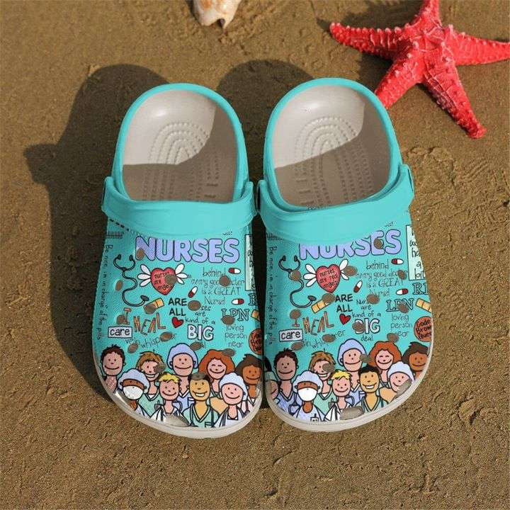 Nurse Cartoon Crocs Crocband Clog Shoes For Men Women