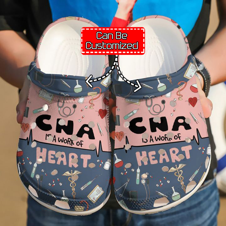 Nurse Crocs - Nurse Cna A Work Of Heart Crocs Clog Shoes For Men And Women