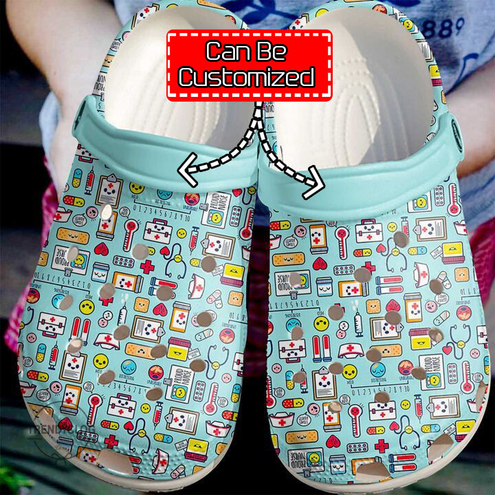 Nurse Crocs Nurse Cute Pattern Crocs Clog Shoes